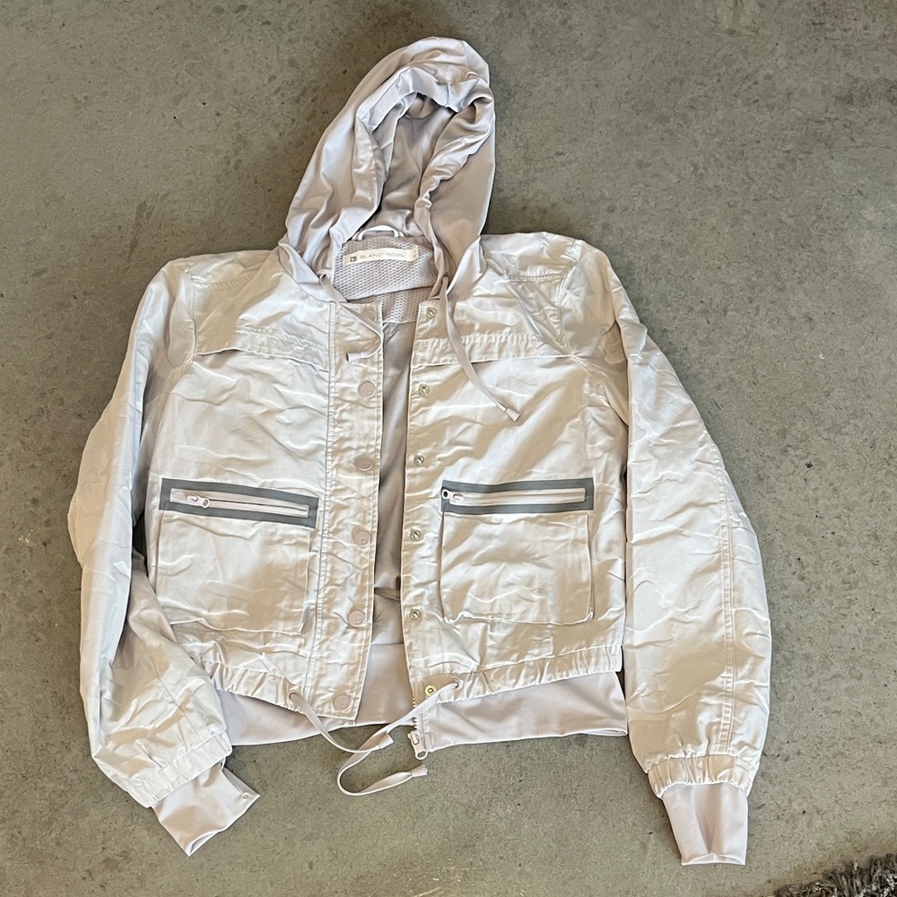 Blanc Noir Women's Silver Camo Hooded Jacket